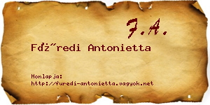 Füredi Antonietta névjegykártya